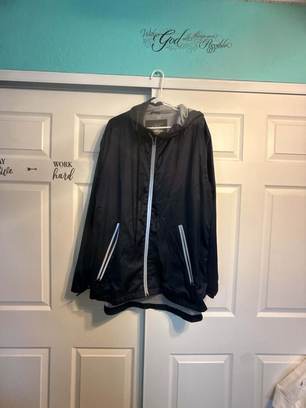 Jordan Craig Legacy Edition Men's Black Full Zip Hooded Windbreaker Jacket XL